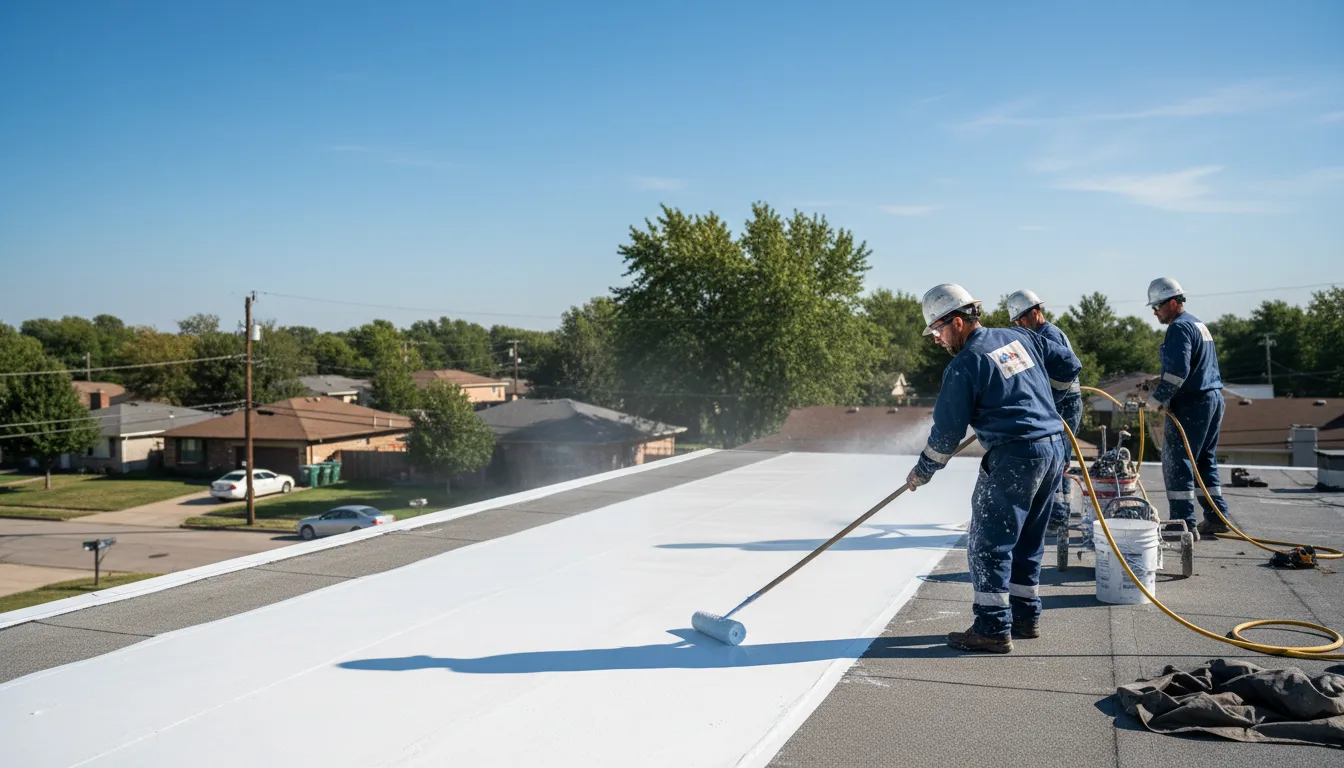 Commercial roof coating in Concho, OK near me